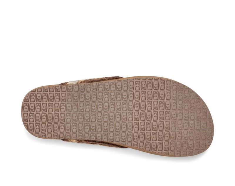 Sanuk She Loungy Hemp Women's Sandals Beige | Canada 140EBC